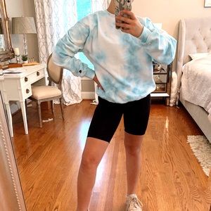 Turquoise tie-dye champion sweatshirt